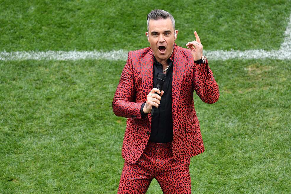 Robbie Williams en la inauguración del Mundial Rusia 2018.
/ AFP
