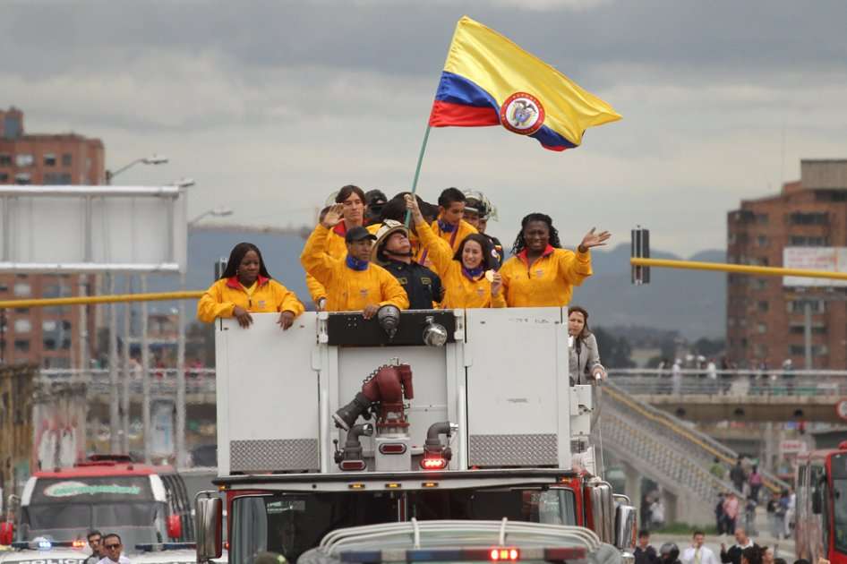 Los medallistas fueron recibidos por los bogotanos / Daniel Iannini - Elespectador.com