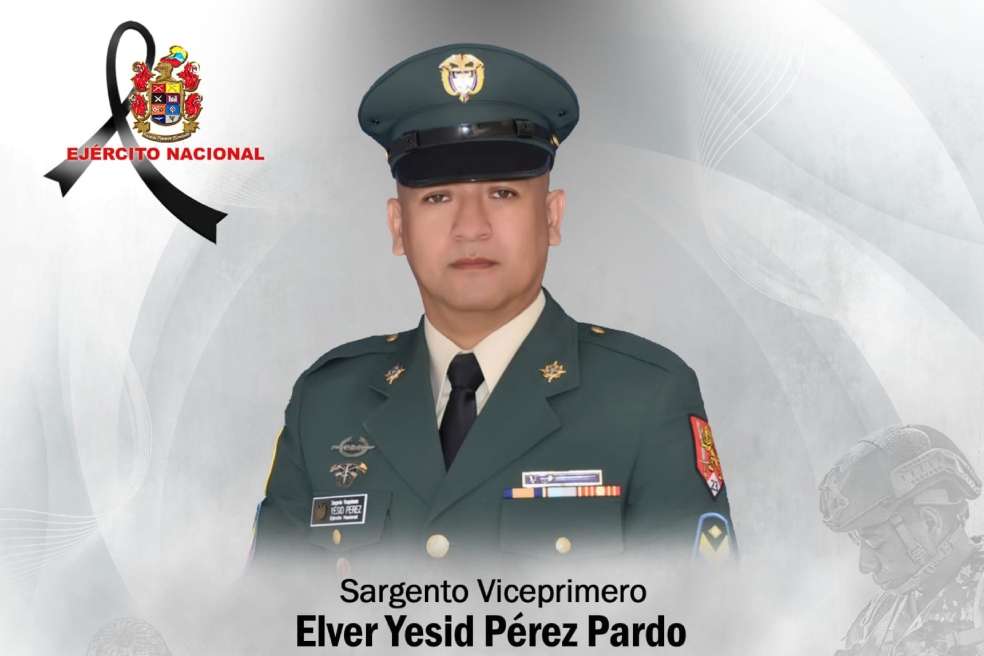 Se trata del sargento viceprimero Elver Yesid Pérez Pardo.