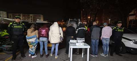 Capturan en persecución a siete asaltantes de pasajeros de un SITP en Suba