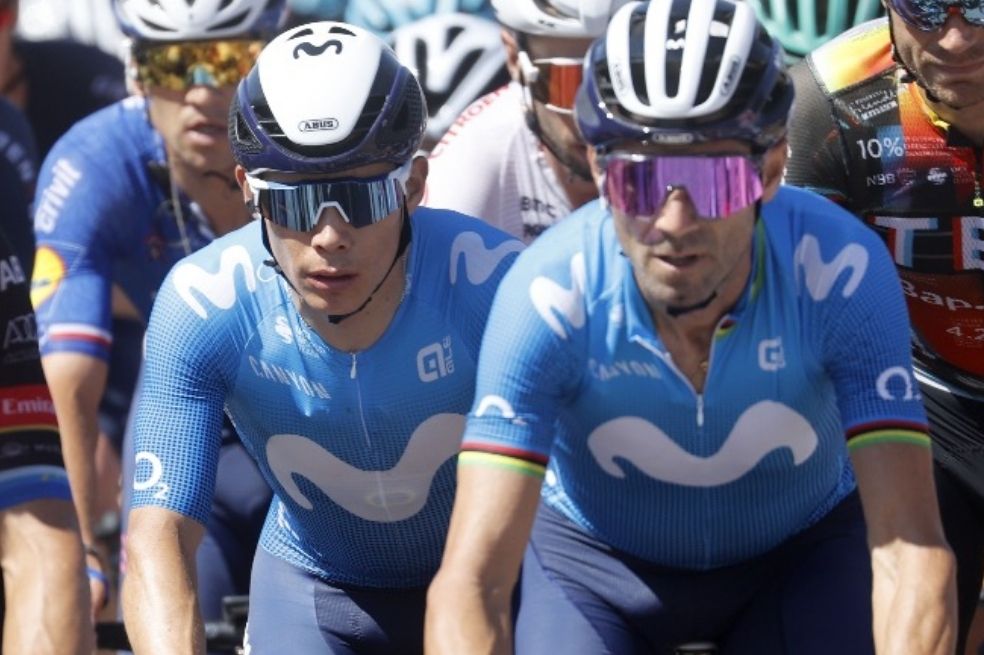 'Supermán' López con el Movistar Team en la Vuelta a España 2021.
