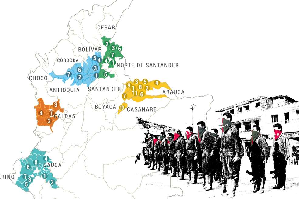 Actualmente la mesa de negociación entre el Gobierno y el Eln, cuya sede es Quito, está suspendida por cuenta de los últimos atentados de la insurgencia./Ilustración El Espectador.