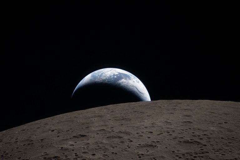 Esta es la primera foto de la Tierra tomada desde la cara oculta de la Luna
