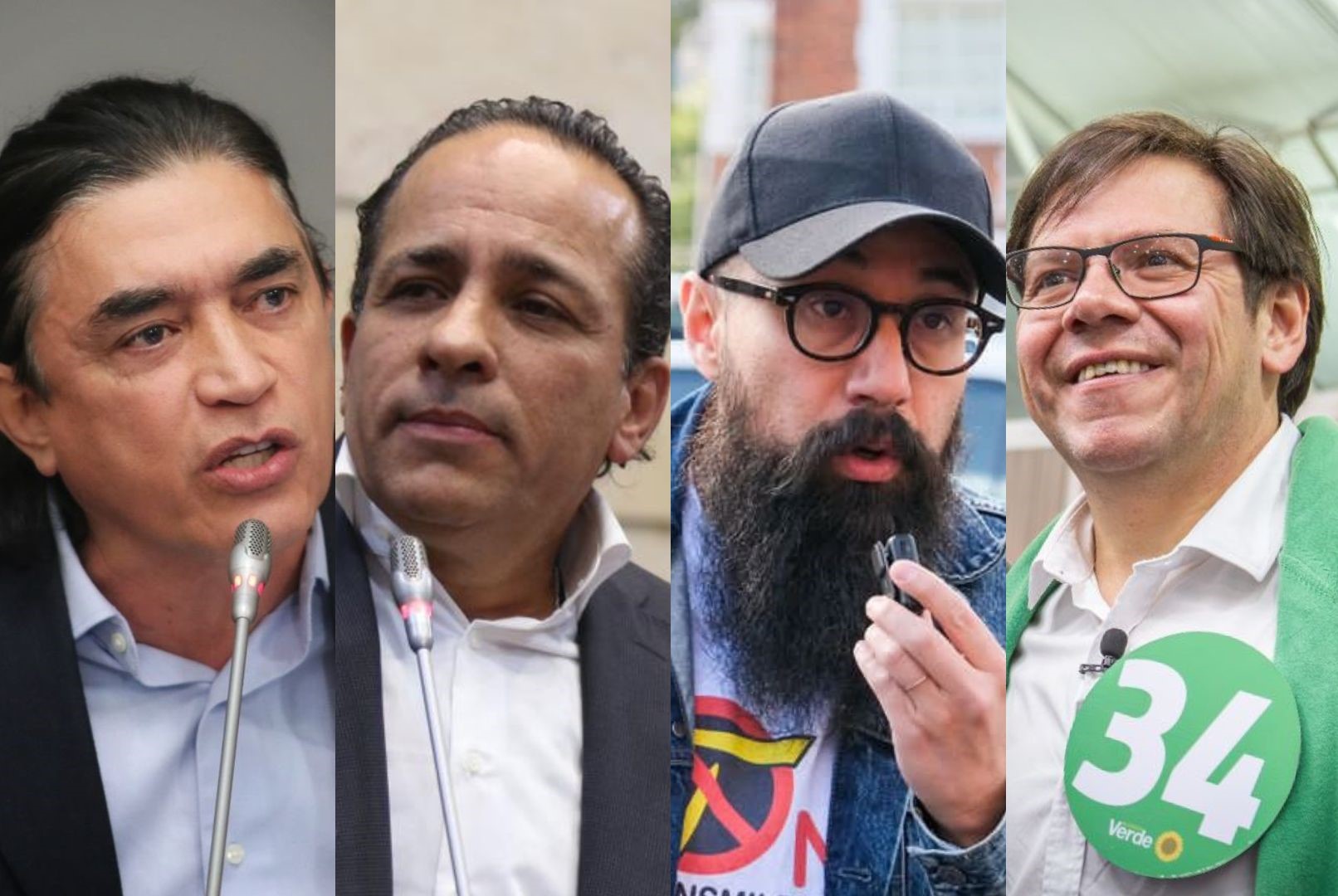 Gustavo Bolívar, Alexander López, Carlos Carrillo y Diego Cancino.