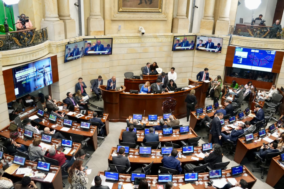 Plenaria del Senado de la República durante la discusión de la reforma a la justicia.