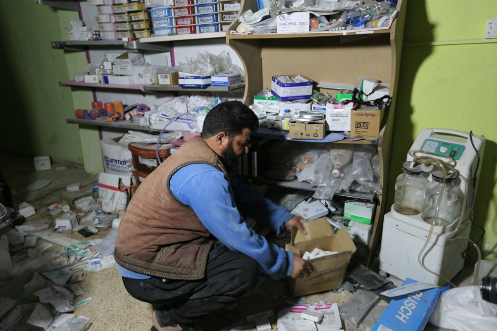 Así se ve la farmacia de un hospital en Siria. / Agencia Anadolu