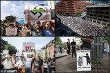 Imágenes de la masiva manifestación antiracista en Boston una semana después de Charlottesville