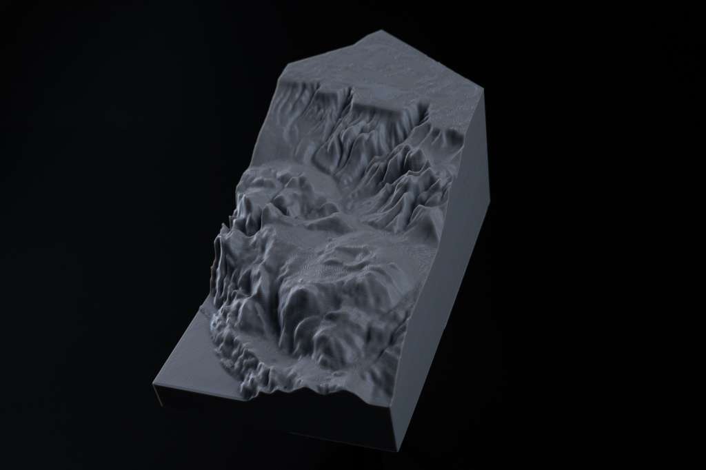 Impresión del mapa en 3D.