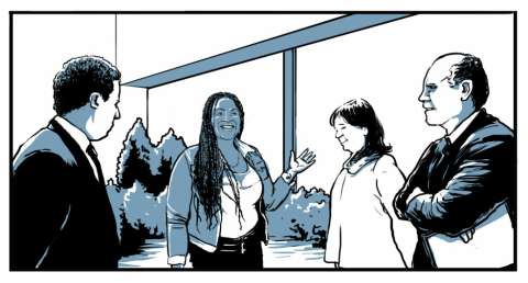 Cómic con audio descriptivo: La reconciliación comunitaria de Buriticá, Antioquia