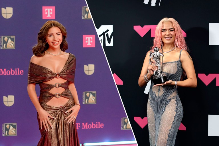 Tildan de “incoherente” a Ángela Aguilar por cantar un éxito de Karol G