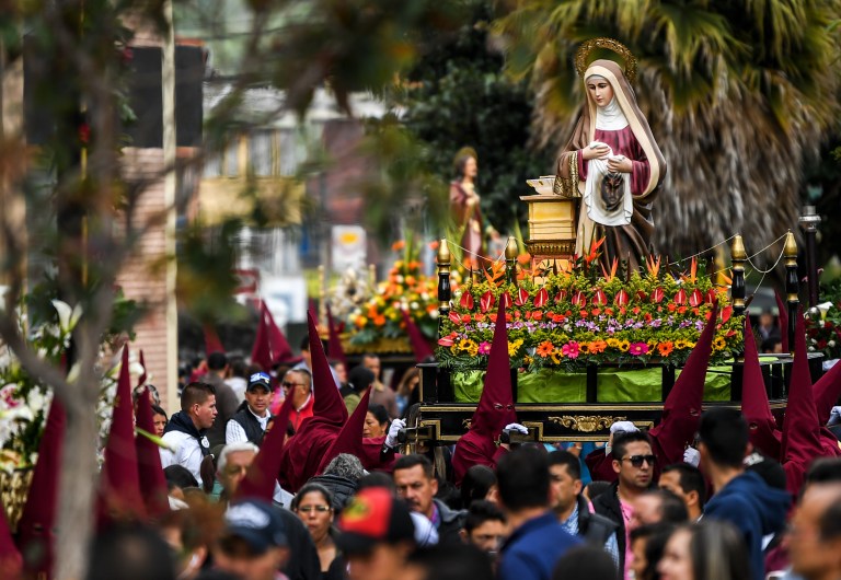 Así celebraron los nazarenos el viacrucis en Zipaquirá