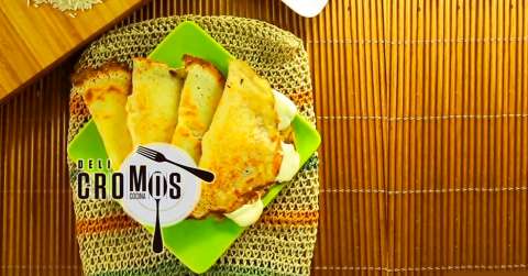 Arepa de arroz rellena de queso, para una tarde entre amigas