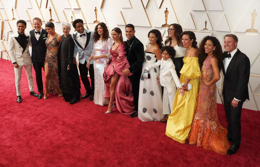Hollywood (United States), 27/03/2022.- The cast of 'Encanto' arrives for the 94th annual Academy Awards ceremony at the Dolby Theatre in Hollywood, Los Angeles, California, USA, 27 March 2022. The Oscars are presented for outstanding individual or collective efforts in filmmaking in 24 categories. (Estados Unidos) EFE/EPA/DAVID SWANSON