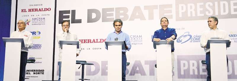 El debate en Barranquilla estuvo organizado por “El Heraldo”, Telecaribe, Uninorte y el sector privado. / Cortesía “El Heraldo”