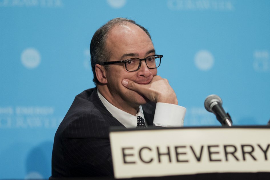 El presidente, Juan Carlos Echeverry, anuncia nuevo apretón del cinturón en la estatal Ecopetrol. / Bloomberg News