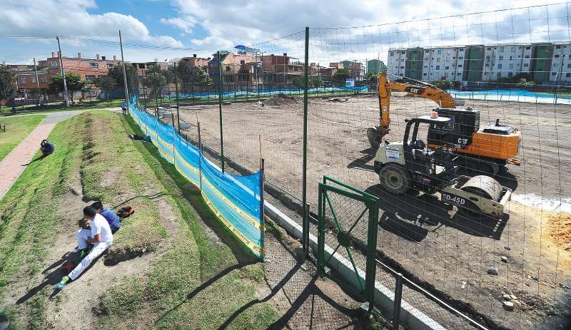 Una muestra de las obras que se adelantan en el parque zonal Bosa Naranjos. / Cristian Garavito
