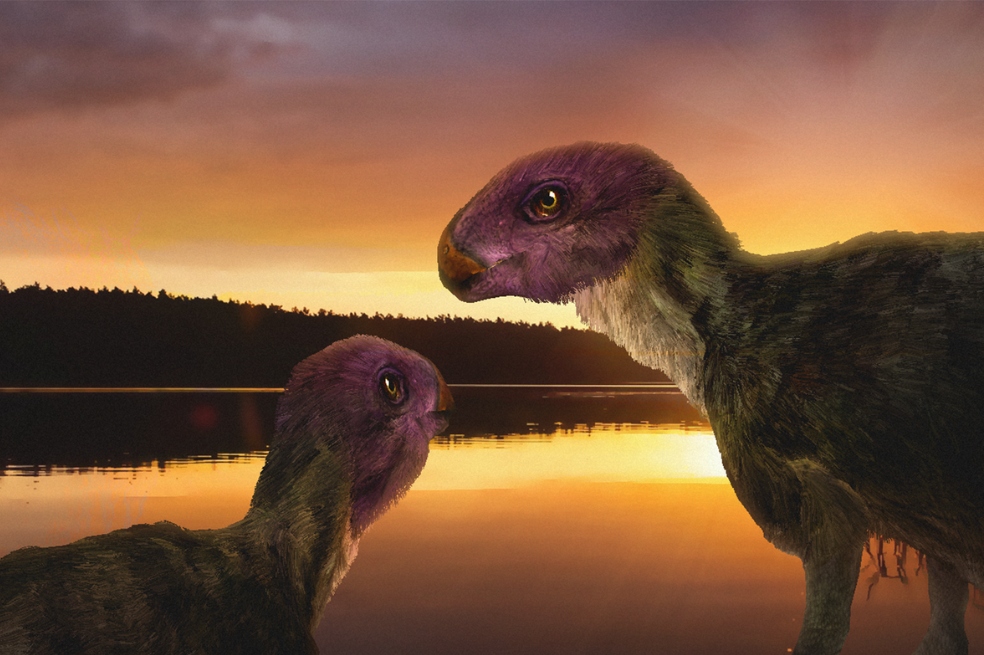 Representación de Minimocursor phunoiensis, la nueva especie de dinosaurio descubierta en Tailandia.