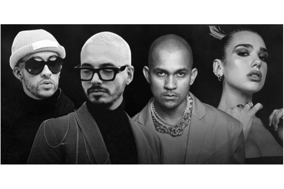 Los artistas  Bad Bunny, J Balvin, Tainy y Dua Lipa, quienes lanzaron la canción "Un Día (One Day)".