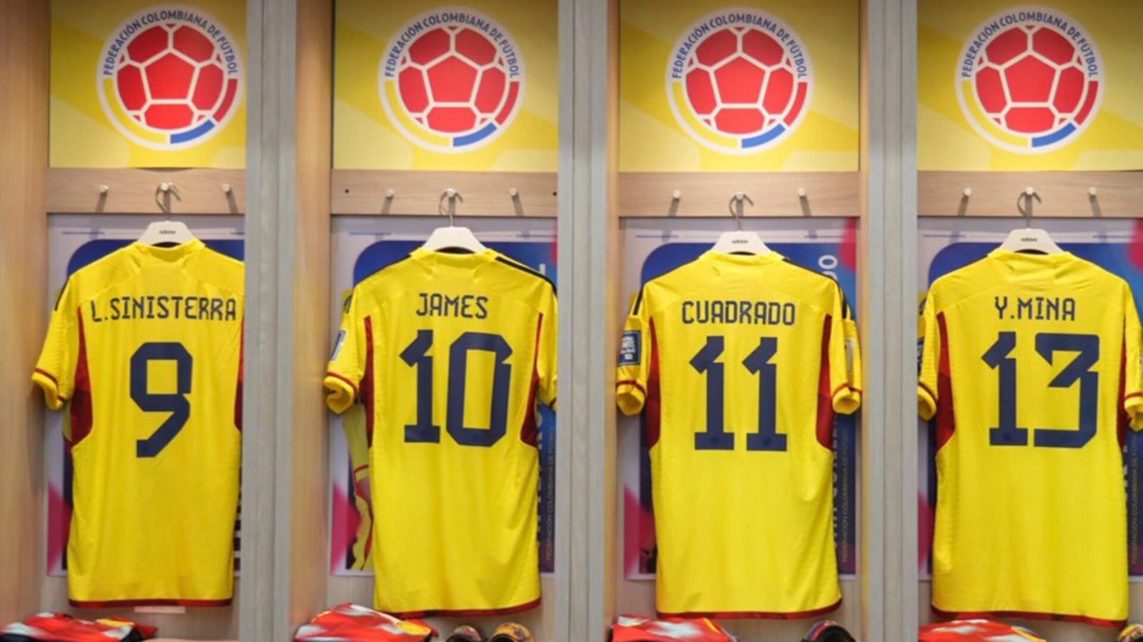Camerino de la selección de Colombia en el Metropolitano de Barranquilla