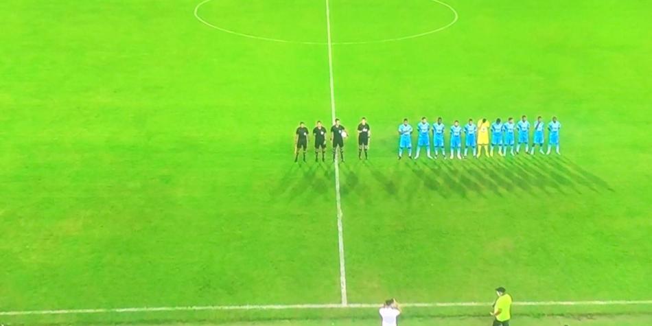 A falta de oficializarse por parte de la Dimayor, Jaguares ganaría el partido por un marcador de 3-0. / Transmisión de Win Sports.