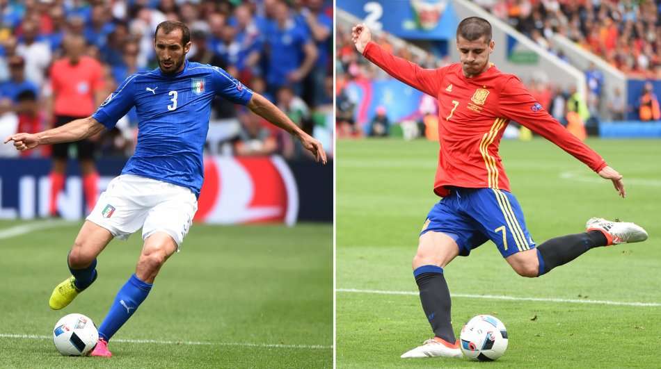 Morata, goleador español tendrá una dura tarea frente a la muralla defensiva que propone Italia. / AFP