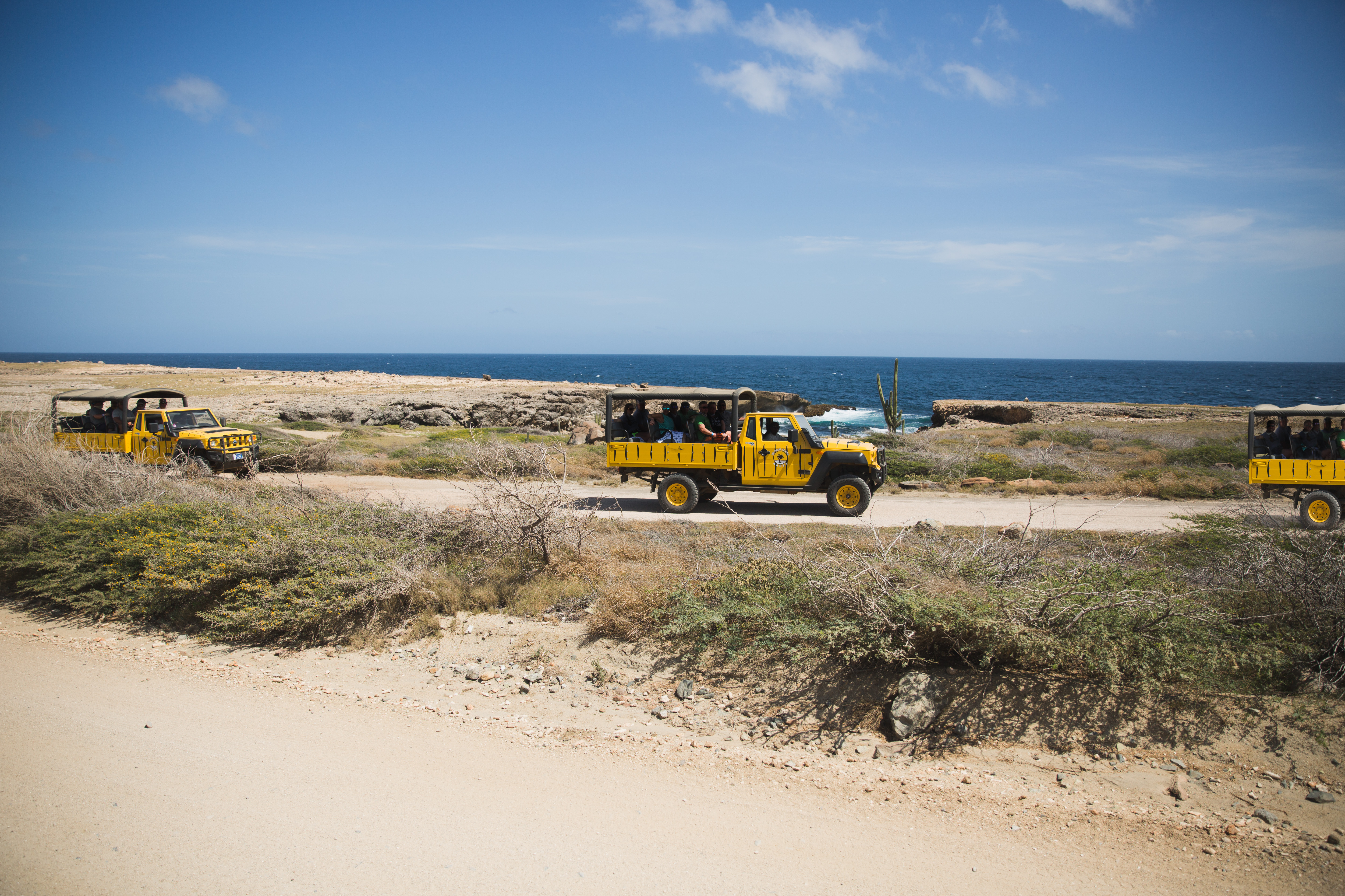 En los Jeep Tour podrá visitar los principales puntos turísticos de la isla.