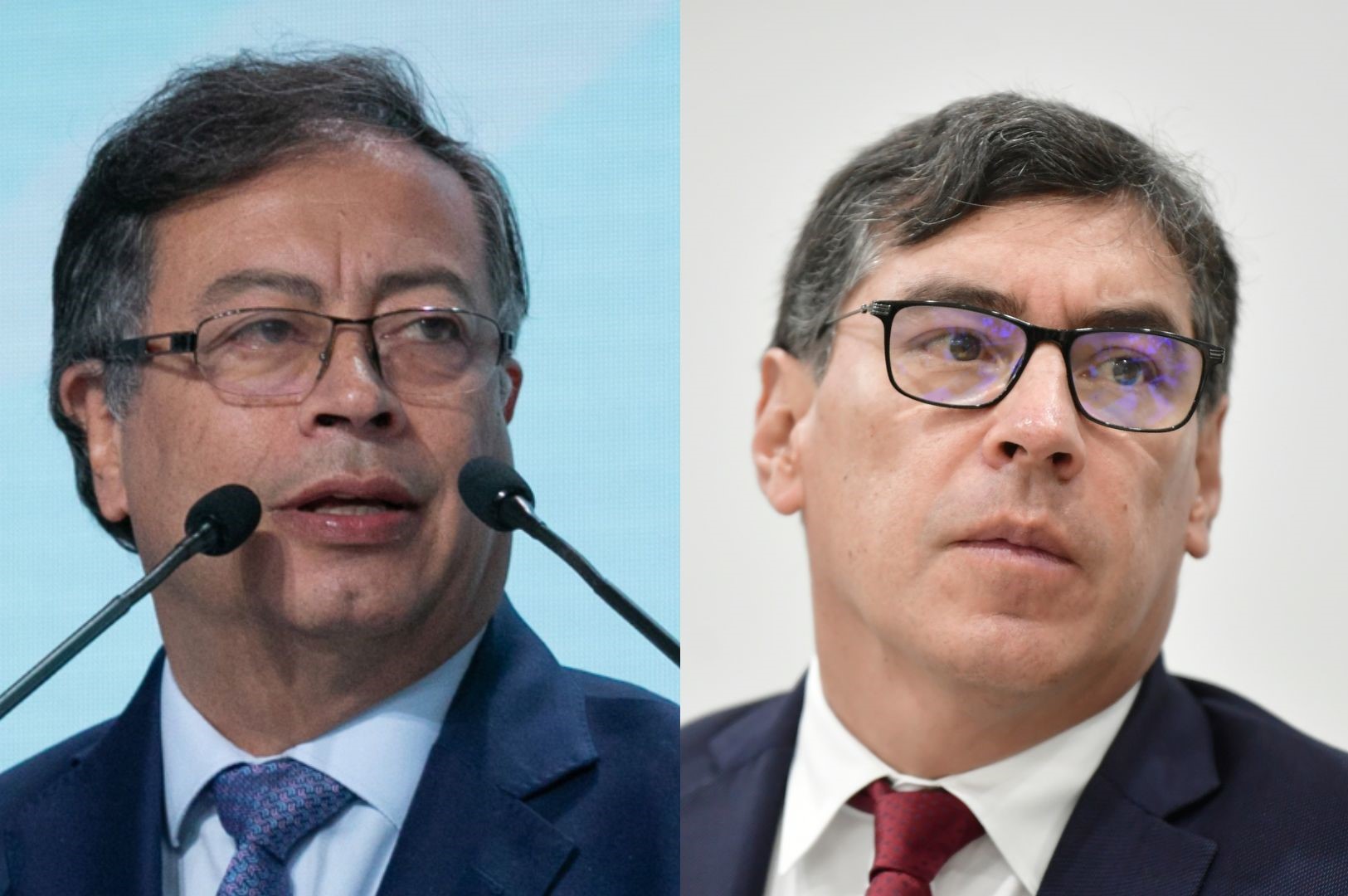 Presidente Gustavo Petro y magistrado del CNE Álvaro Hernán Prada.