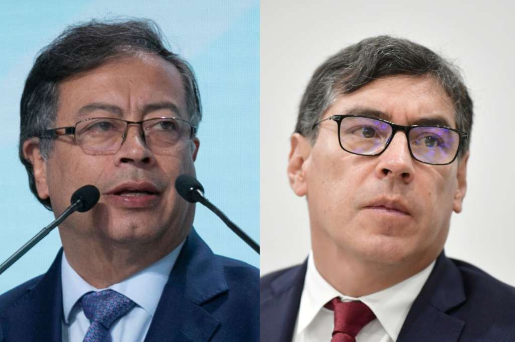 Presidente Gustavo Petro y magistrado del CNE Álvaro Hernán Prada.