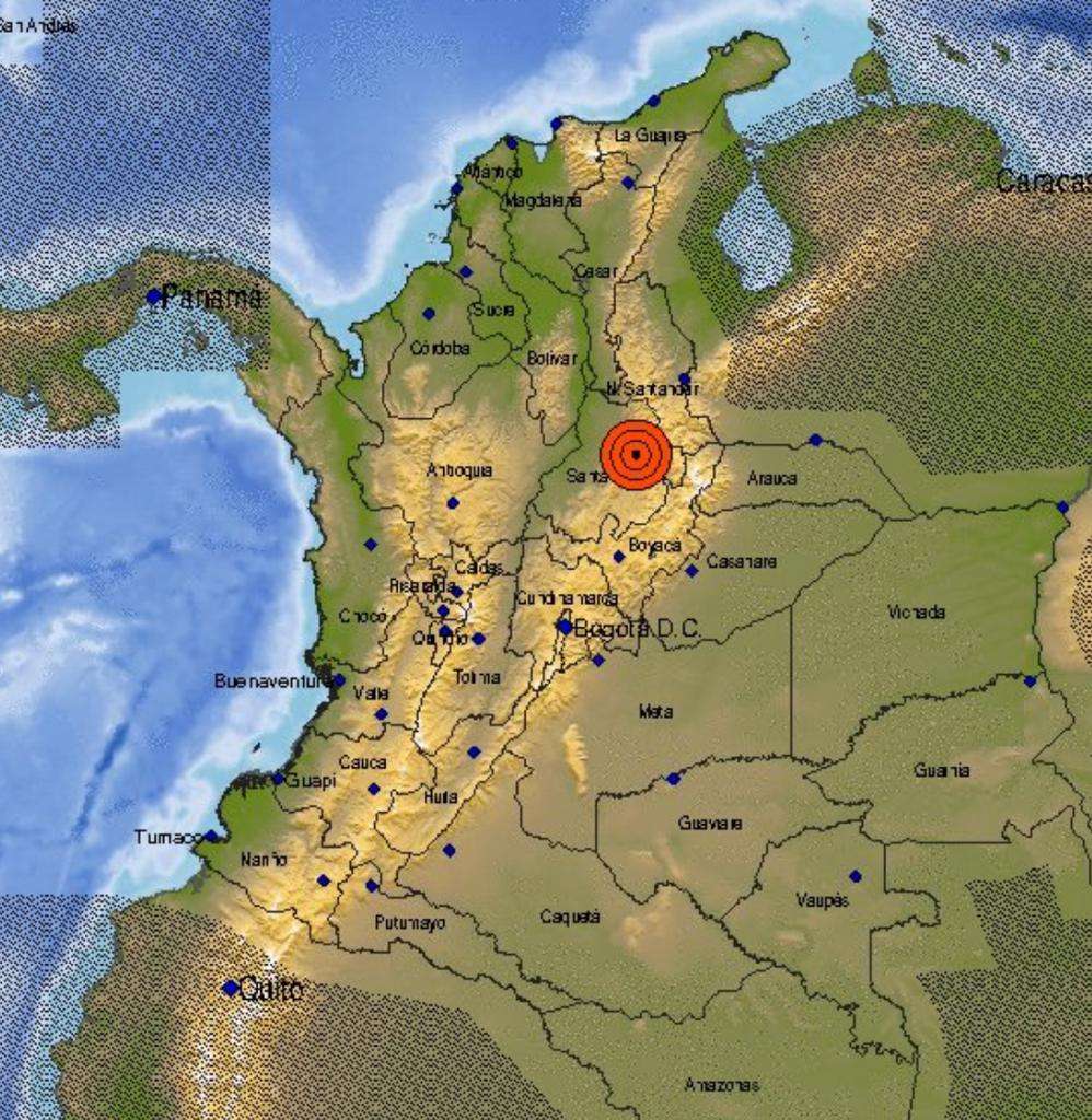 Temblor en Los Santos, Santander.