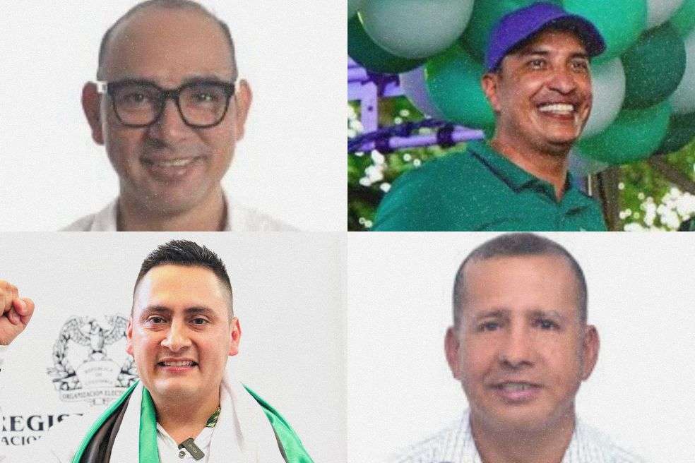 John Gabriel Molina (avalado por Mais, Aico y el Conservador), Jhon Freddy Peña (La U y ASI), Jonny Fernando Portilla (Liberal y Fuerza de la Paz) y Miguel Ángel Rubio (Pacto Histórico).