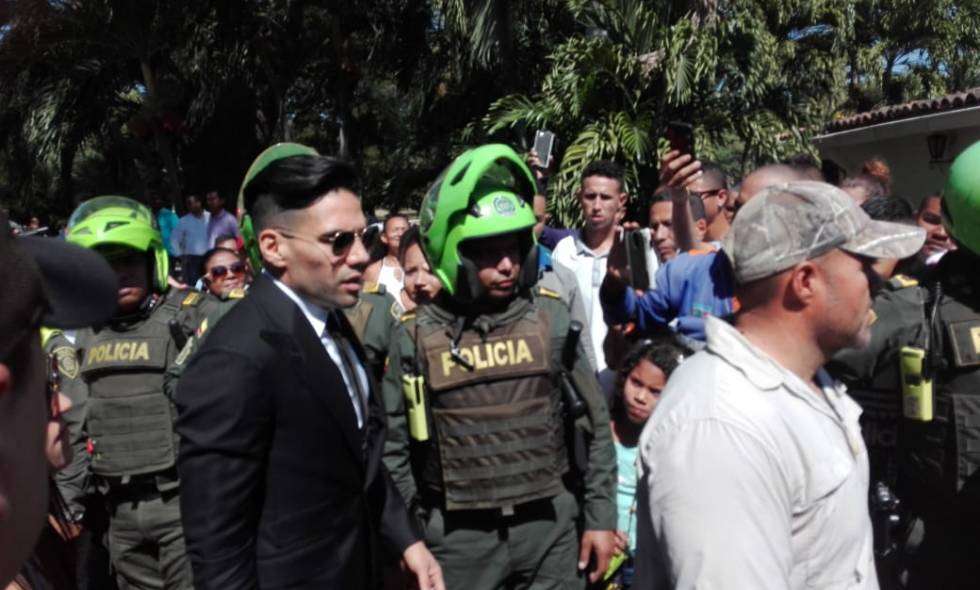 Falcao entrando a Jardines del Recuerdo, en Santa Marta. / Cortesía: Diario del Magdalena.