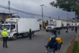 Así avanza la marcha de los transportadores en Bogotá