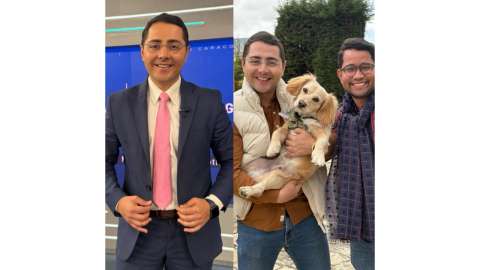 Él es Gabriel, la pareja de Pablo Arango, de ‘Noticias Caracol’. “Nos conocimos por redes”