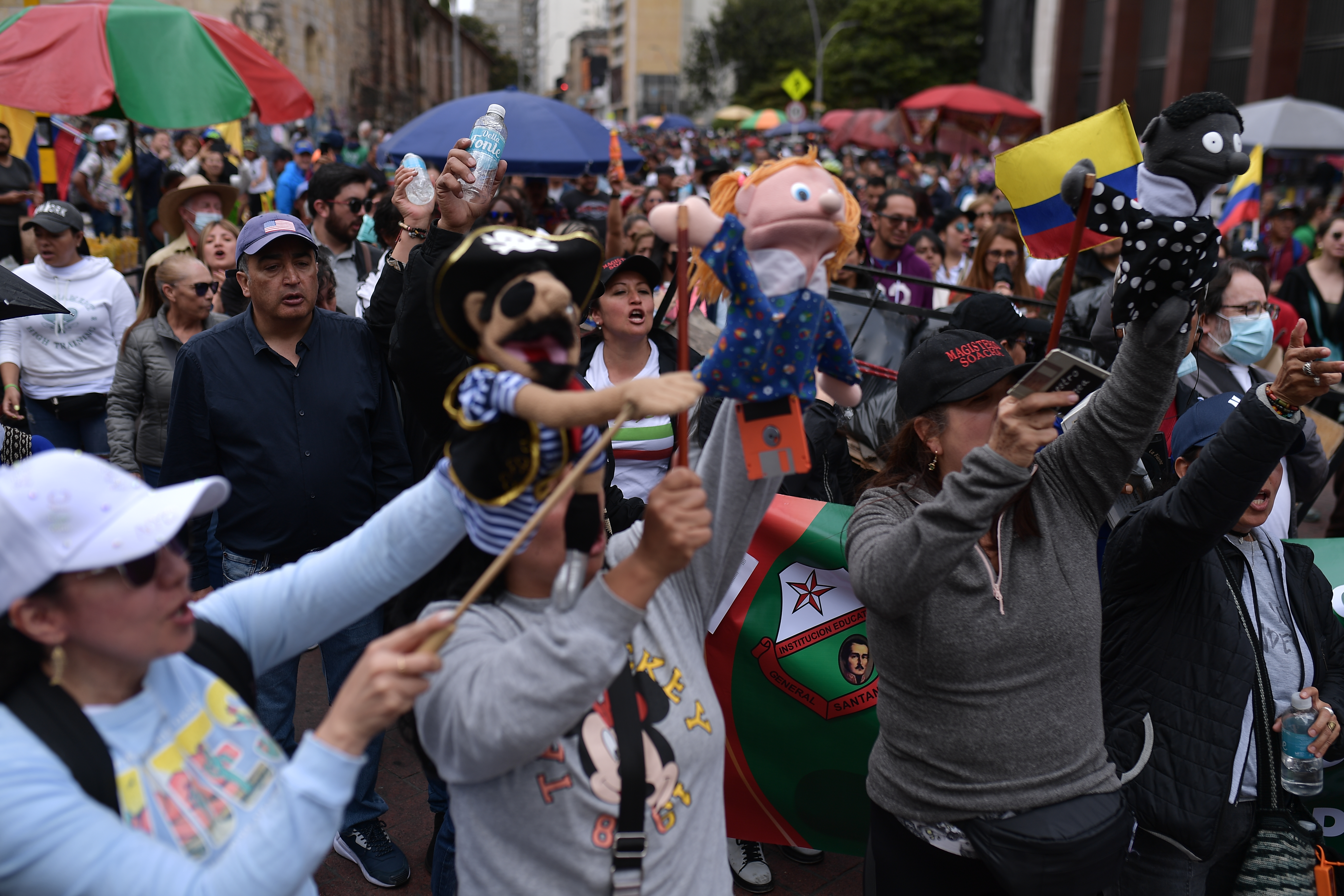 Marcha en favor a las reformas del gobierno de Gustavo Petro