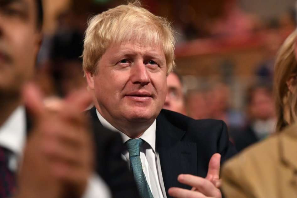 El ministro de Exteriores de Reino Unido, Boris Johnson , durante un evento público en Birmingham. / AFP