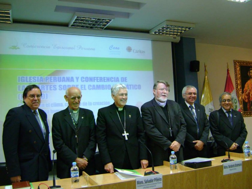 Los obispos se unieron a las iniciativas políticas presentadas en la cumbre climática de Lima para impulsar un nuevo acuerdo global. / Cortesía Conferencia Episcopal Peruana