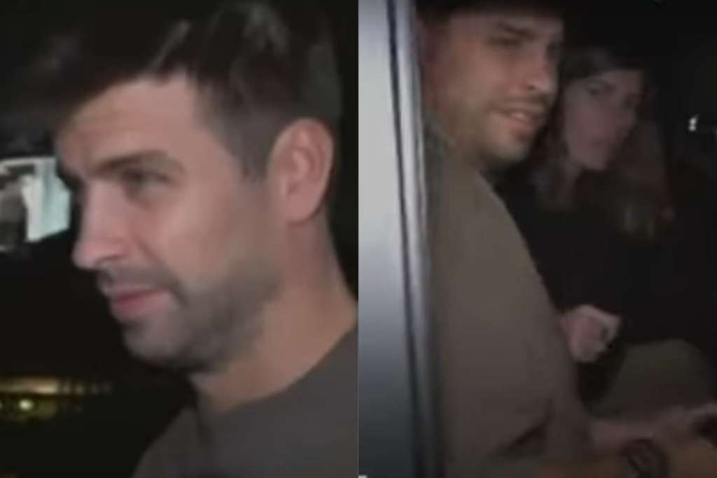 Capturas de pantalla del video cuando Gerard Piqué es atacado por una periodista mexicana.