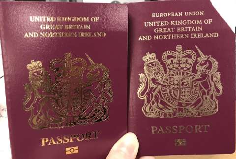 Los pasaportes británicos ya no dicen "Unión Europea"