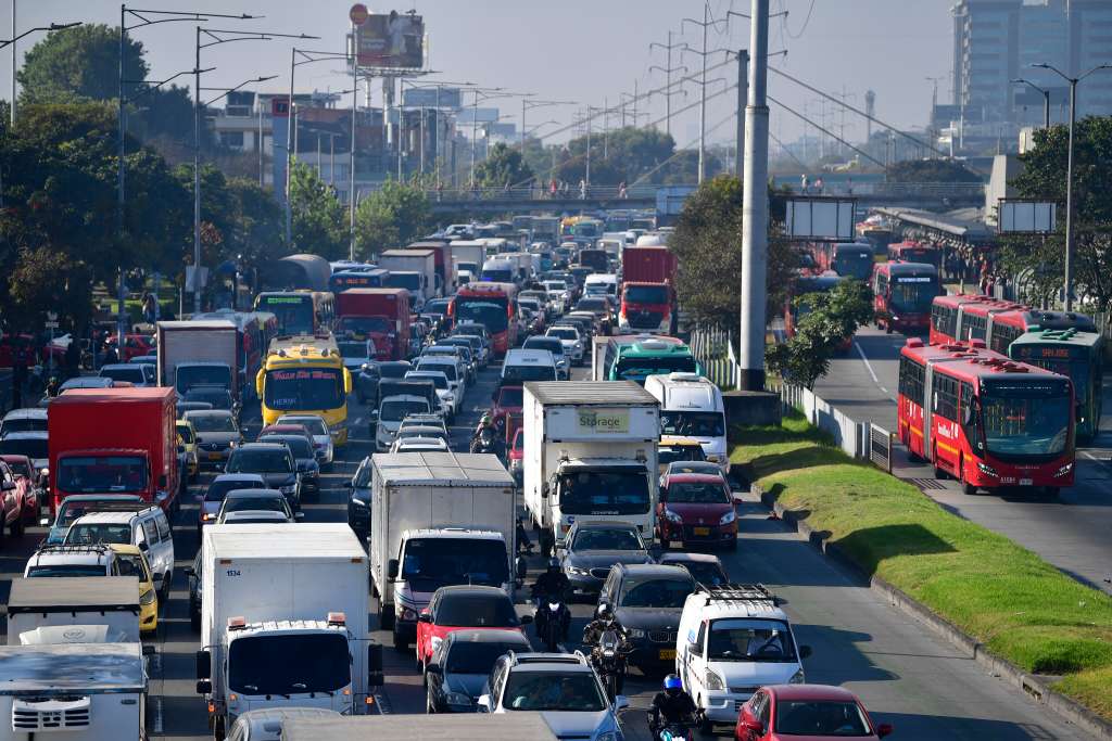 Trancones de la autopista norte en Bogotá
