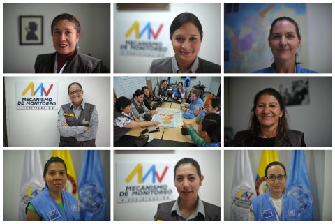 Las mujeres que participan por primera vez en la verificación del cese al fuego