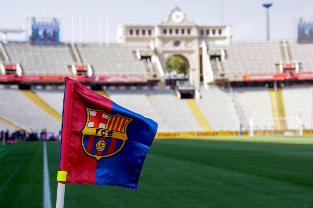 BARCELONA, 08/08/2023.- Aspecto que presenta el Estadio Olímpico Lluís Companys, que será el campo del FC Barcelona hasta noviembre de 2024 a causa de las obras de remodelación del Spotify Camp Nou, hoy martes antes de la 58 edición de Trofeo Joan Gamper entre el FC Barcelona y el Tottenham Hotspur. EFE/ Quique García