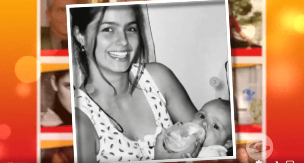 Cristina Hurtado y su primer hijo.