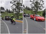 ¿Qué hacía una caravana de Ferraris por la avenida Las Palmas, en Medellín?