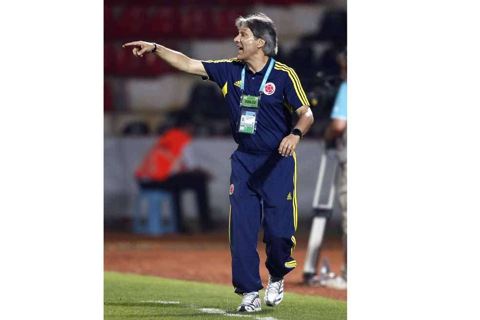 Carlos ‘El Piscis’ Restrepo, técnico de la selección Sub-20. / AFP
