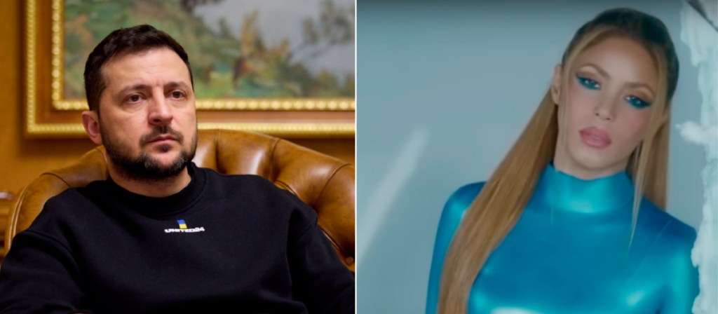 Shakira y Volodímir Zelenski
