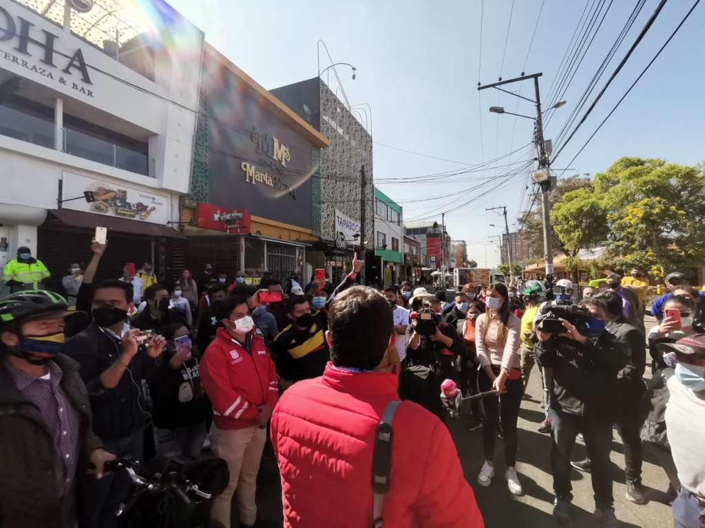 Protestas de comerciantes de la localidad de Suba este viernes 29 de enero.