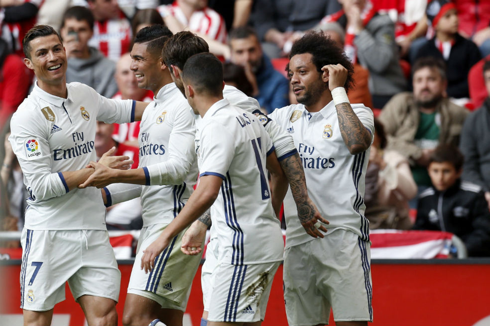 El Real Madrid es líder en la Liga Santander. / EFE
