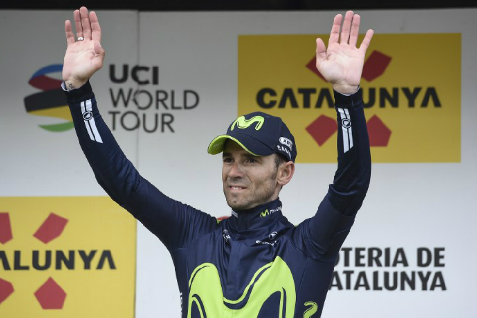 Alejandro Valverde, pedalista español del Movistar. / AFP