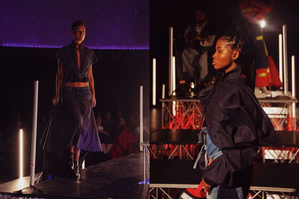 Modelos del desfile "Fragmentos" de Alejandro Crocker. / Cortesía Inexmoda