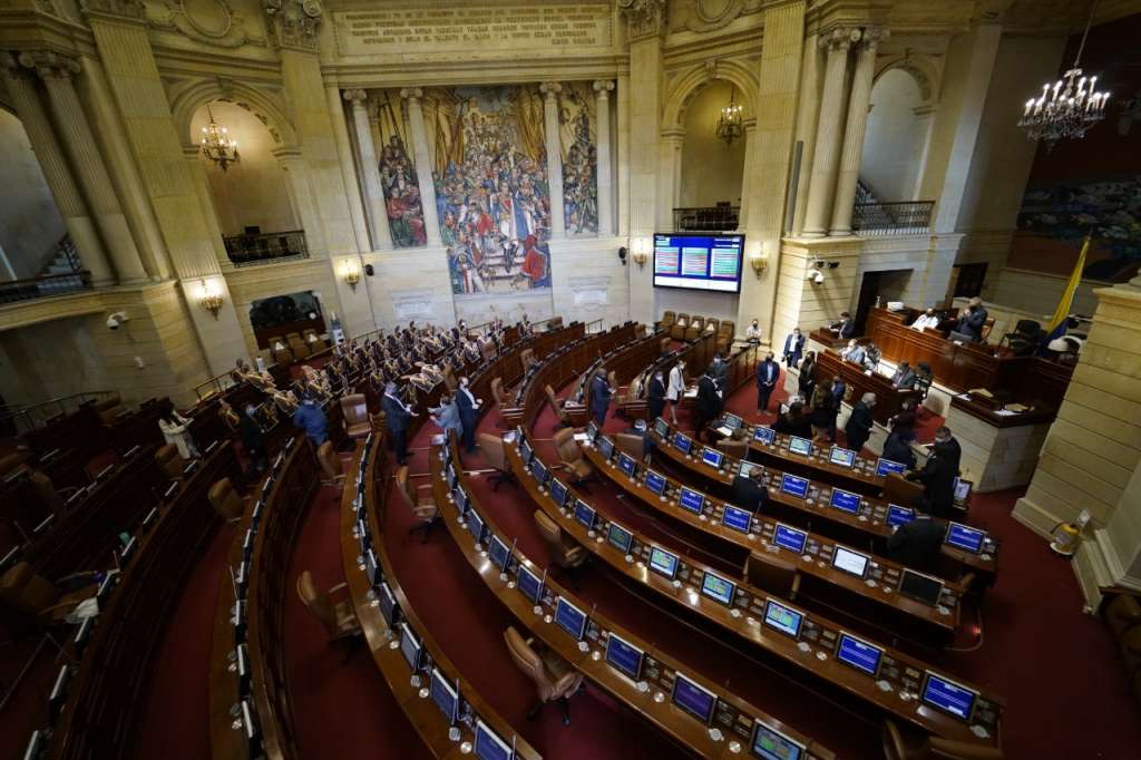 Sesión presencial en la Cámara de Representantes.